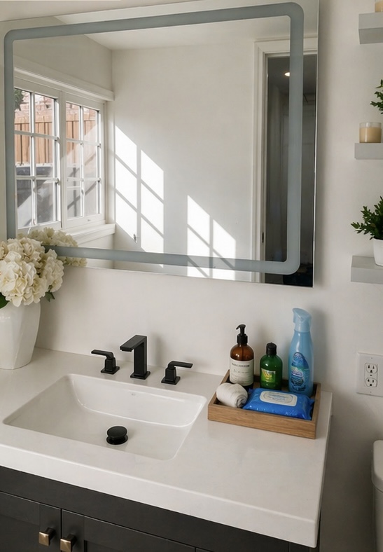 Plain white bathroom before design refresh