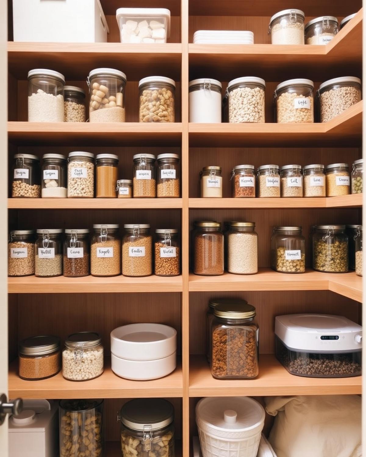 Organized modern pantry